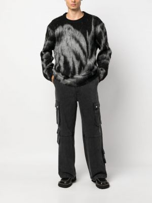 Sweter z nadrukiem z okrągłym dekoltem Untitled Artworks czarny