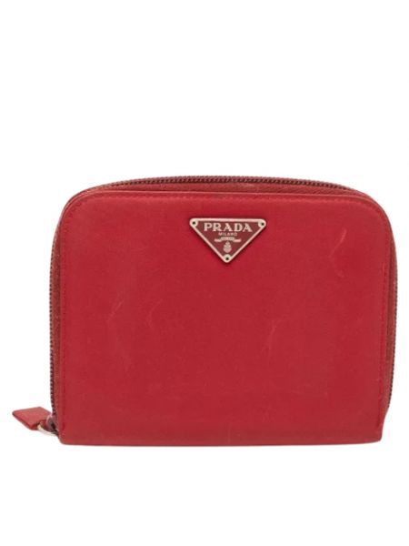 Nylonowy portfel Prada Vintage czerwony