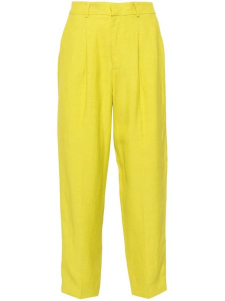 Плисирани панталон Pt Torino жълто
