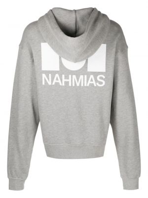 Raštuotas medvilninis džemperis su gobtuvu Nahmias