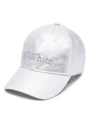 Haftowana czapka z daszkiem bawełniana Off-white