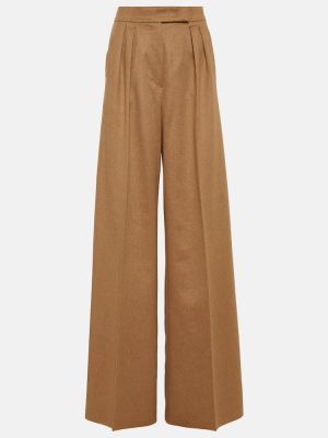Pantalones de lana bootcut Max Mara beige