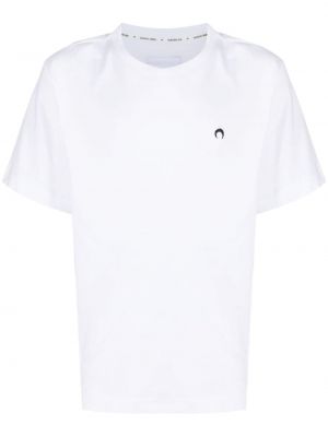 Bavlněné tričko s potiskem Marine Serre bílé