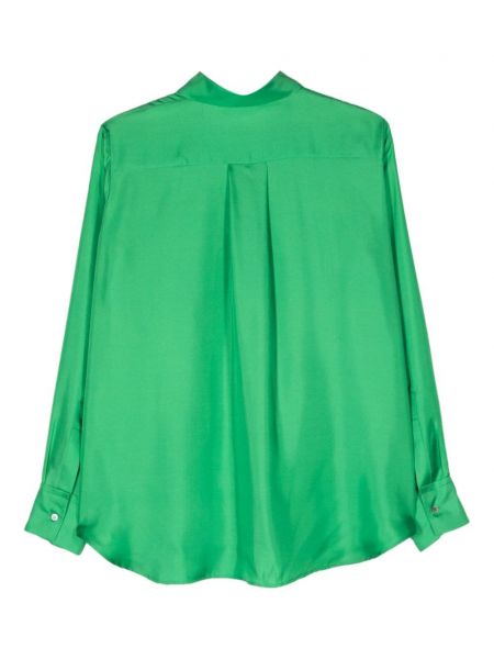 Jedwabna satynowa koszula Blanca Vita zielona
