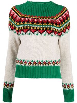 Sweter z nadrukiem Ymc zielony