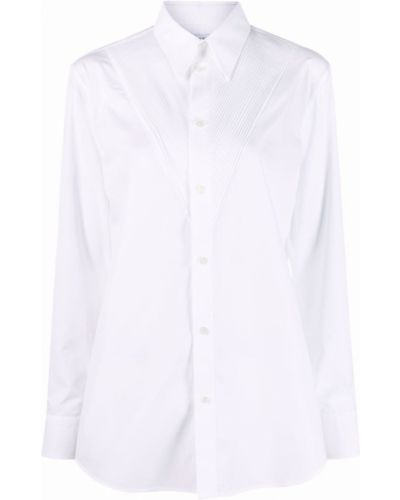 Camisa plisada Bottega Veneta blanco