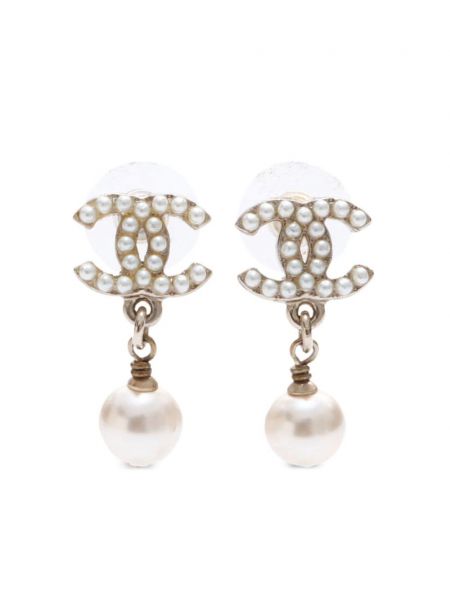 Boucles d'oreilles avec perles Chanel Pre-owned doré