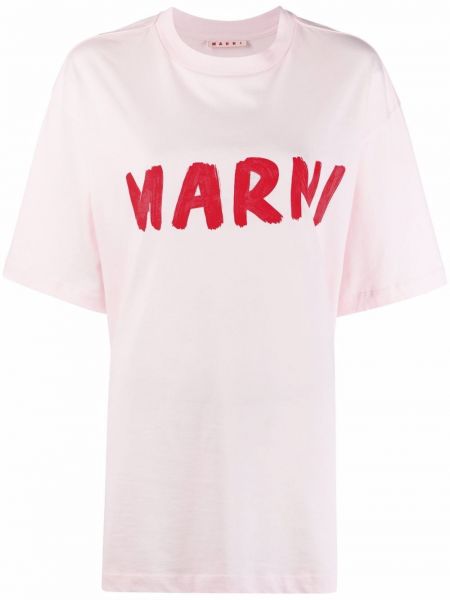 Camiseta de cuello redondo Marni rosa