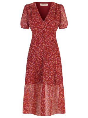 Платье миди из вискозы Botrois красное