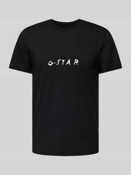 Koszulka z nadrukiem G-star Raw czarna