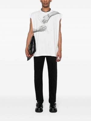 Hemd aus baumwoll mit print Mm6 Maison Margiela weiß