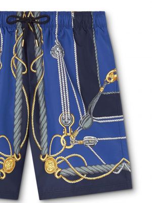 Raštuotos šortai Versace mėlyna