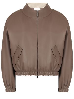 Кожаная куртка Fabiana Filippi коричневая