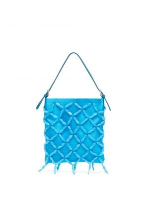 Hedvábná taška s korálky Rejina Pyo modrá