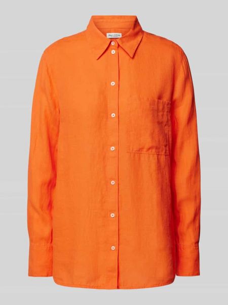Lniana bluzka Marc O'polo pomarańczowa