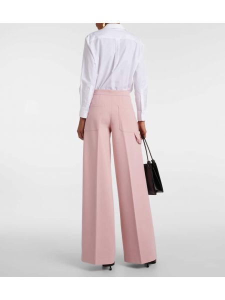 Παντελόνι με ίσιο πόδι με ψηλή μέση σε φαρδιά γραμμή Dorothee Schumacher ροζ