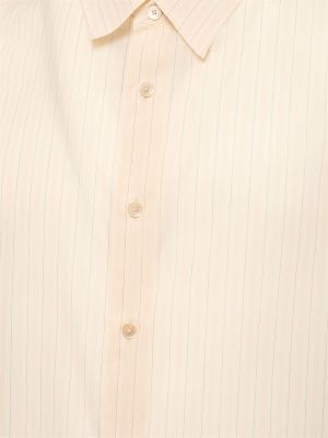 Camisa de algodón a rayas Auralee beige