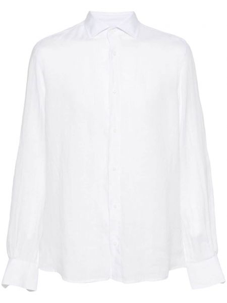 Λινό μακρύ πουκάμισο Peserico λευκό