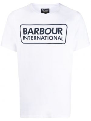 Camiseta con estampado Barbour blanco