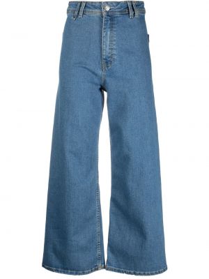 Широки панталони тип „марлен“ с висока талия Bimba Y Lola синьо