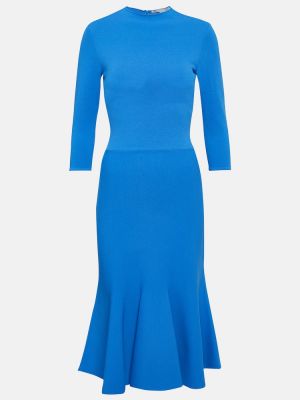 Midi obleka Stella Mccartney modra