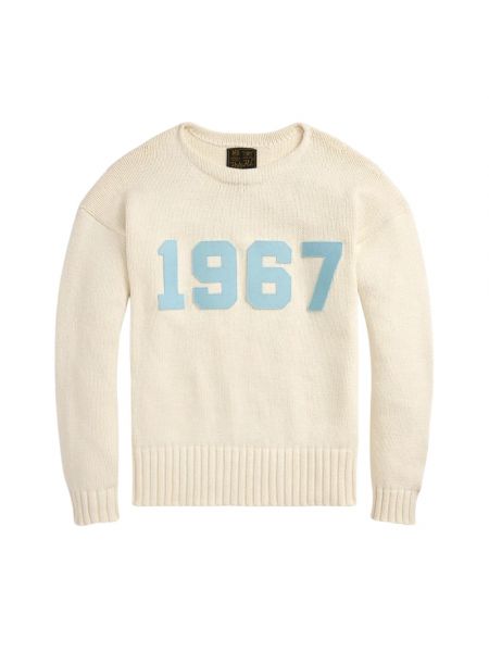Sweter z okrągłym dekoltem Ralph Lauren beżowy