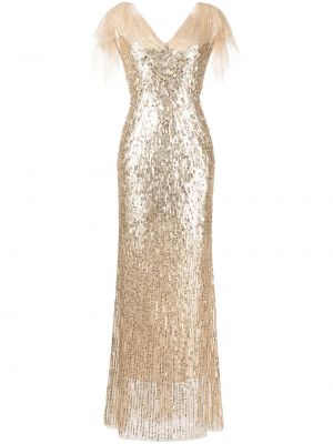 Aftenkjole Jenny Packham gull