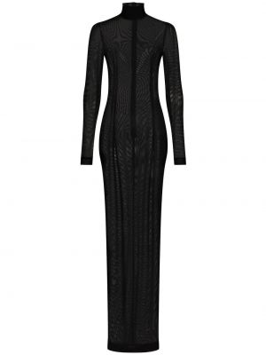 Průsvitné koktejlové šaty Dolce & Gabbana černé