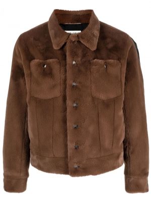 Traper jakna s krznom Saint Laurent smeđa