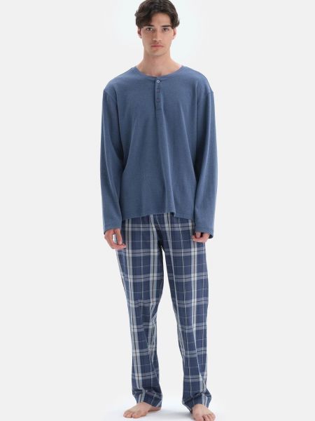 Pletené kockované pyžamo Dagi