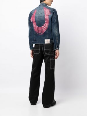 Jeansjacke mit print True Religion blau
