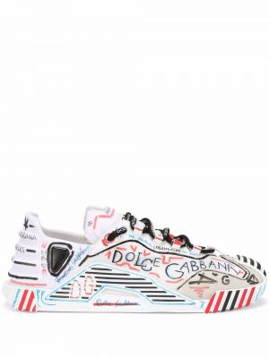 Sneaker mit print Dolce & Gabbana weiß