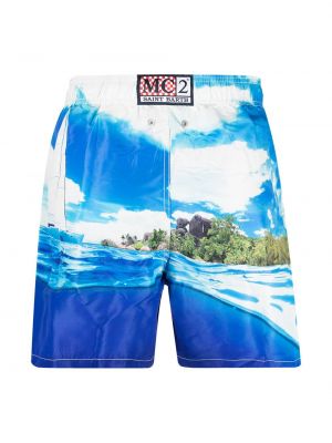 Shorts à imprimé à imprimé tropical Mc2 Saint Barth bleu