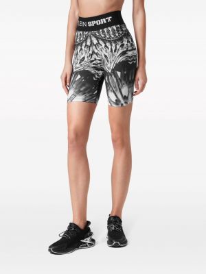Abstrakte skinny sport shorts mit print Plein Sport