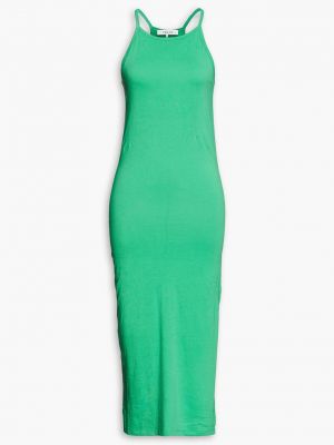 Платье миди из джерси Frame зеленое