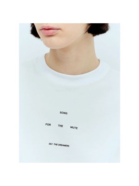 Camiseta de algodón con estampado Song For The Mute blanco