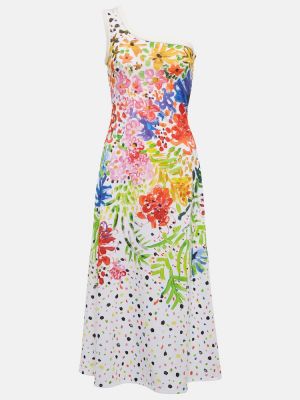 Květinové bavlněné midi šaty Christopher Kane