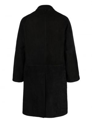 Zomšinis paltas Salvatore Santoro juoda