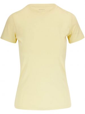 Памучна тениска Vince жълто
