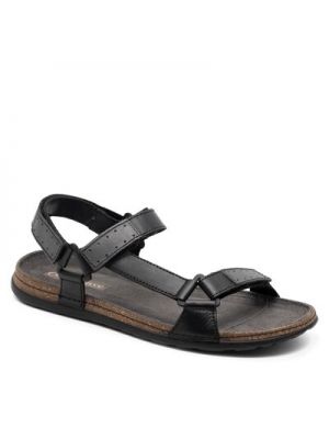 Kožené sandále Cesare Cave čierna