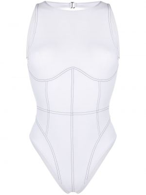 Jednodielne plavky Noire Swimwear biela