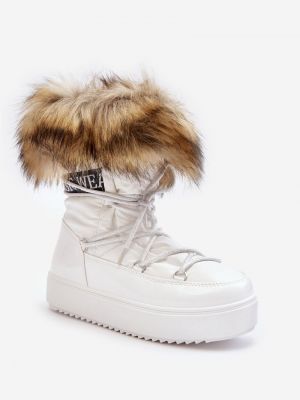 Čizme za snijeg s vezicama s čipkom Kesi bijela