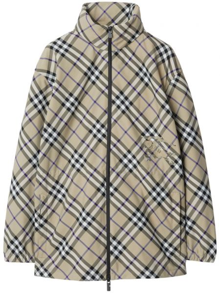 Reverzibilna jakna s karirastim vzorcem s potiskom Burberry