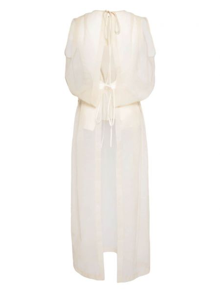 Przezroczysta sukienka długa Uma Wang biała
