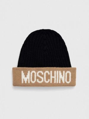 Шерстяная шапка Moschino бежевая