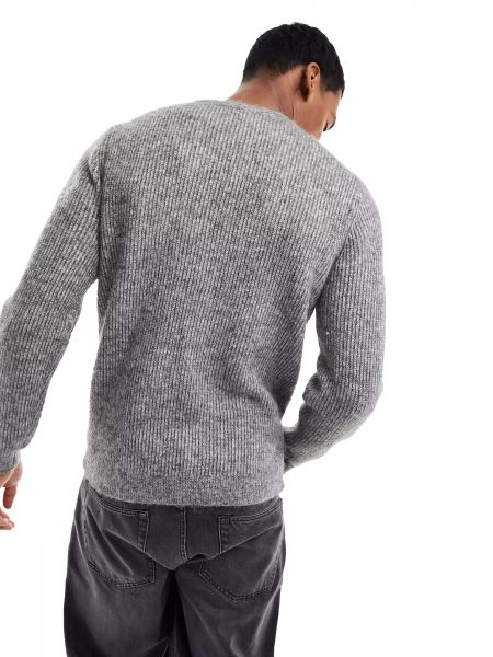 Шерстяной свитер Only & Sons серый