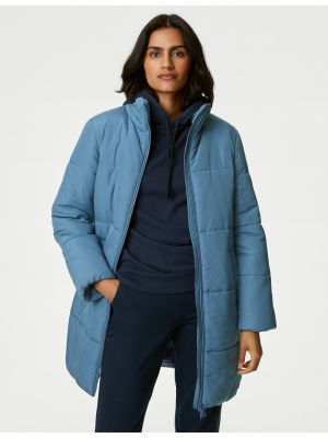 Prošívaný zimní kabát Marks & Spencer modrý