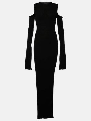 Dzianinowa sukienka długa wełniana Rick Owens czarna