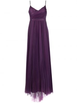 Rochie cu decolteu în v plisată Fabiana Filippi violet