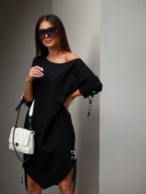 Асиметрична oversize рокля Fasardi черно
